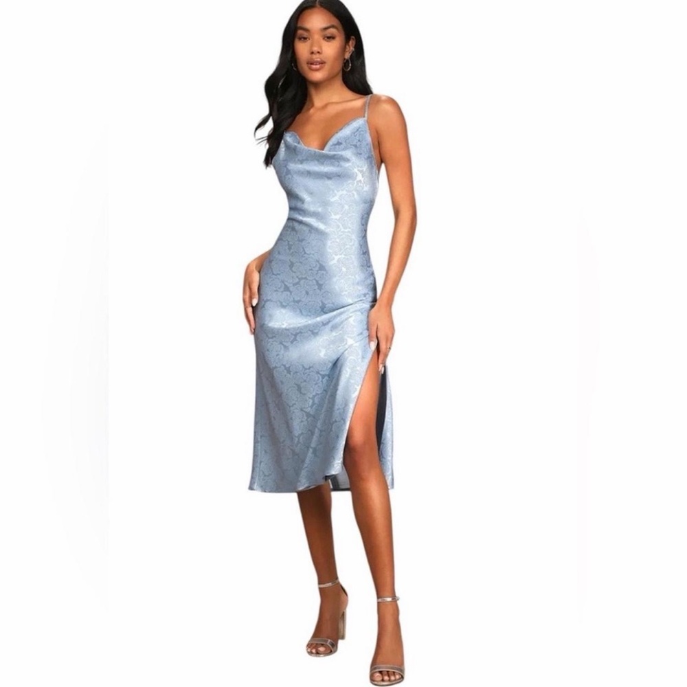 Lulu's Blue Midi Dress